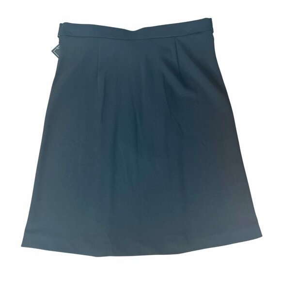 NYCC Black Pleated A-Line Skirt With Rhinestone Buttons & Waist Tie Size Medium - Picture 2 of 11